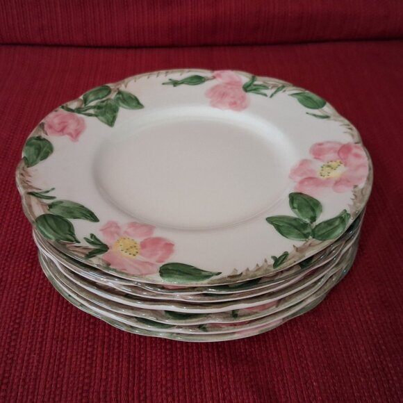 Set of 7 Franciscan Desert Rose Bread and Butter Dessert Plates 6" USA 47-49 - Picture 10 of 10